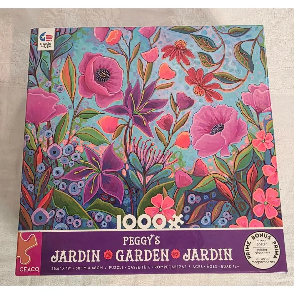 CEACO Peggy's Garden 1,000 Piece Puzzle 2001 26.6